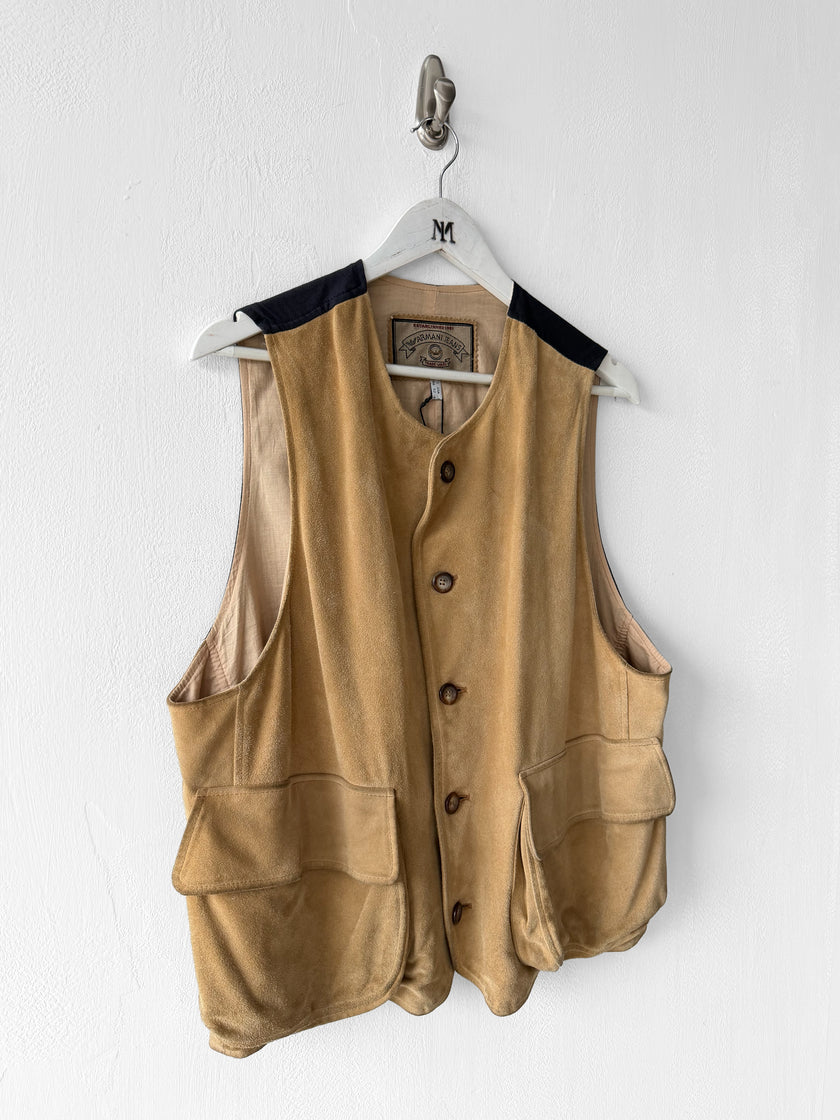 ARMANI JEANS - S/S 1995 SUEDE FRONT VEST GILET