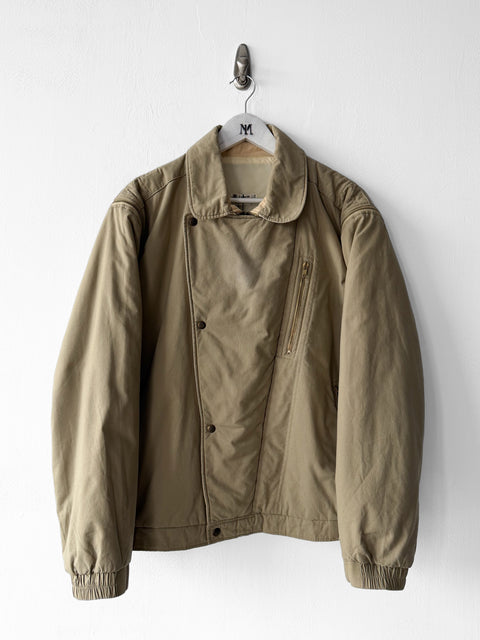CERRUTI - 1980s 2 IN 1 ASYMMETRICAL FRONT BOMBER JACKET VEST GILET