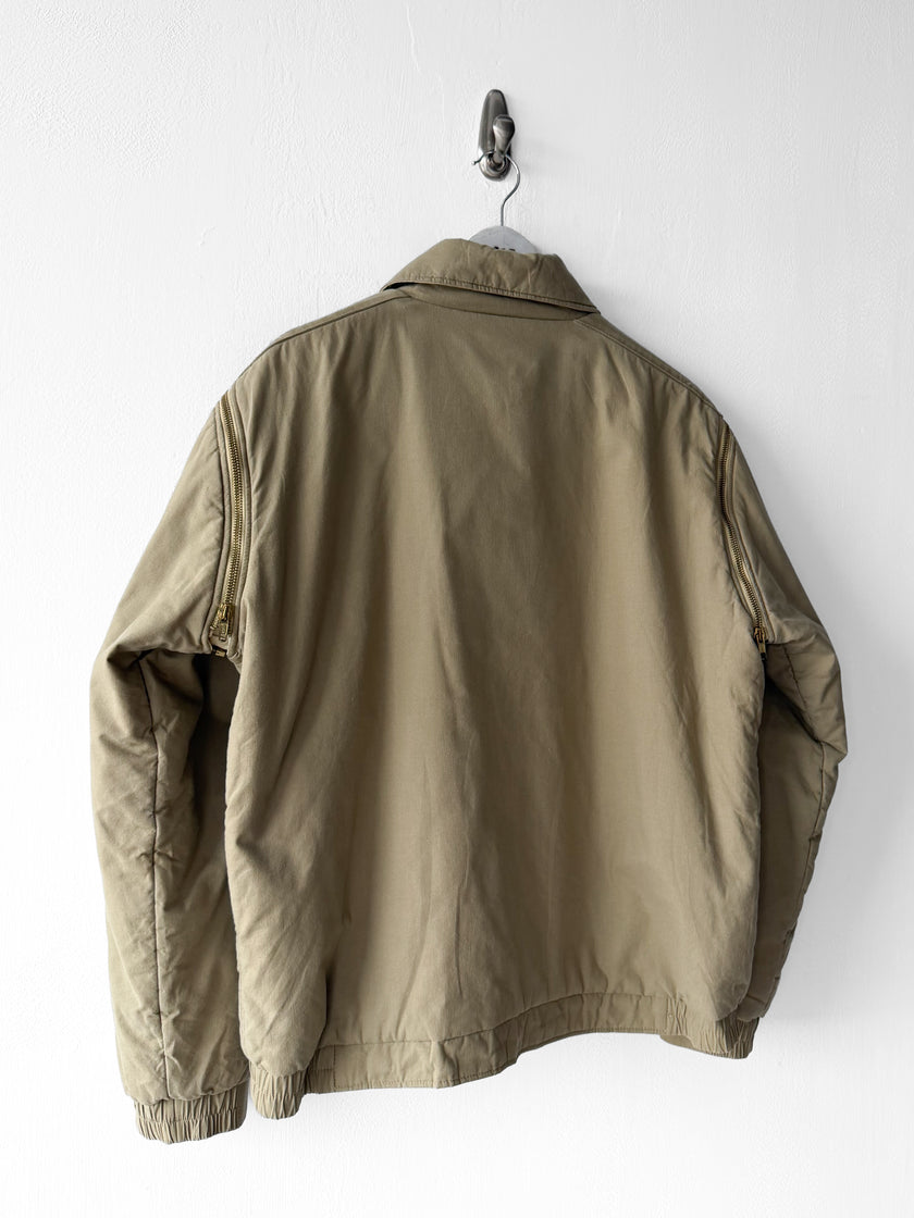 CERRUTI - 1980s 2 IN 1 ASYMMETRICAL FRONT BOMBER JACKET VEST GILET