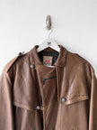 MARITHÉ & FRANÇOIS GIRBAUD X COMPAGNIE DES MONTAGNES & DES FORÊTS - 1980s ASYMMETRICAL FRONT LEATHER JACKET