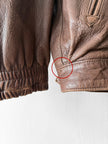 MARITHÉ & FRANÇOIS GIRBAUD X COMPAGNIE DES MONTAGNES & DES FORÊTS - 1980s ASYMMETRICAL FRONT LEATHER JACKET