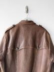 MARITHÉ & FRANÇOIS GIRBAUD X COMPAGNIE DES MONTAGNES & DES FORÊTS - 1980s ASYMMETRICAL FRONT LEATHER JACKET