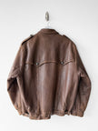 MARITHÉ & FRANÇOIS GIRBAUD X COMPAGNIE DES MONTAGNES & DES FORÊTS - 1980s ASYMMETRICAL FRONT LEATHER JACKET