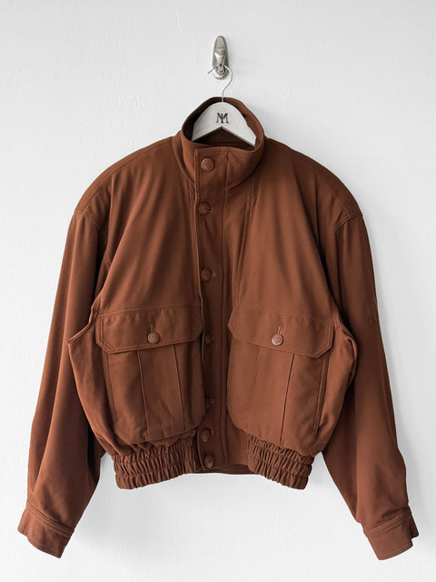 FRENCH LABEL - 1980s CROP FIT BOMBER JACKET