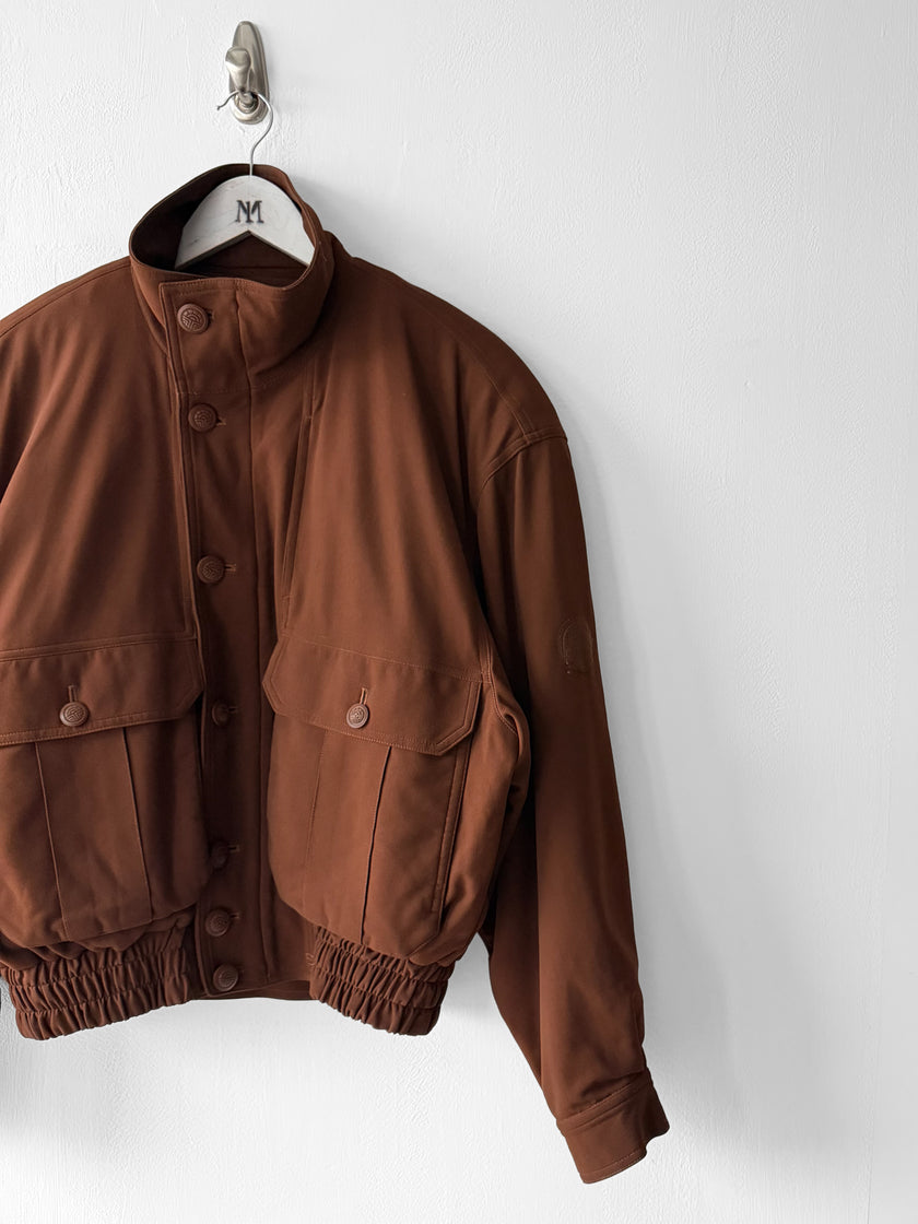 FRENCH LABEL - 1980s CROP FIT BOMBER JACKET