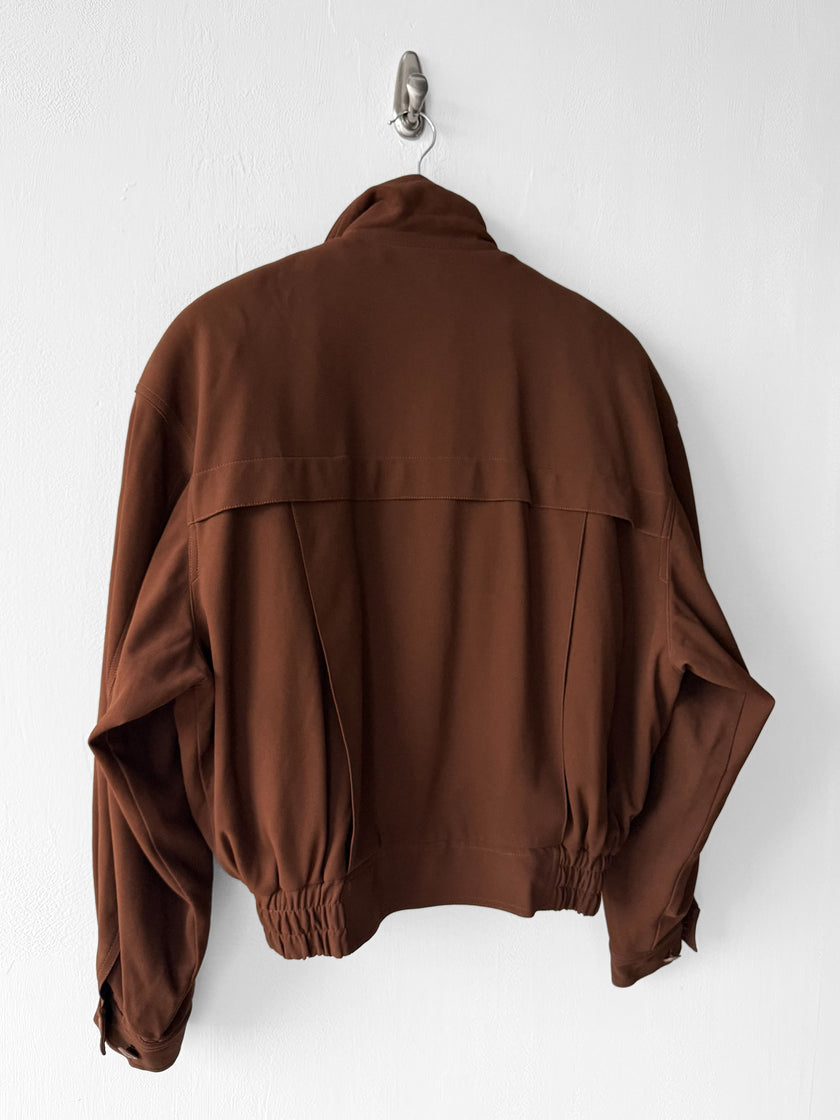 FRENCH LABEL - 1980s CROP FIT BOMBER JACKET