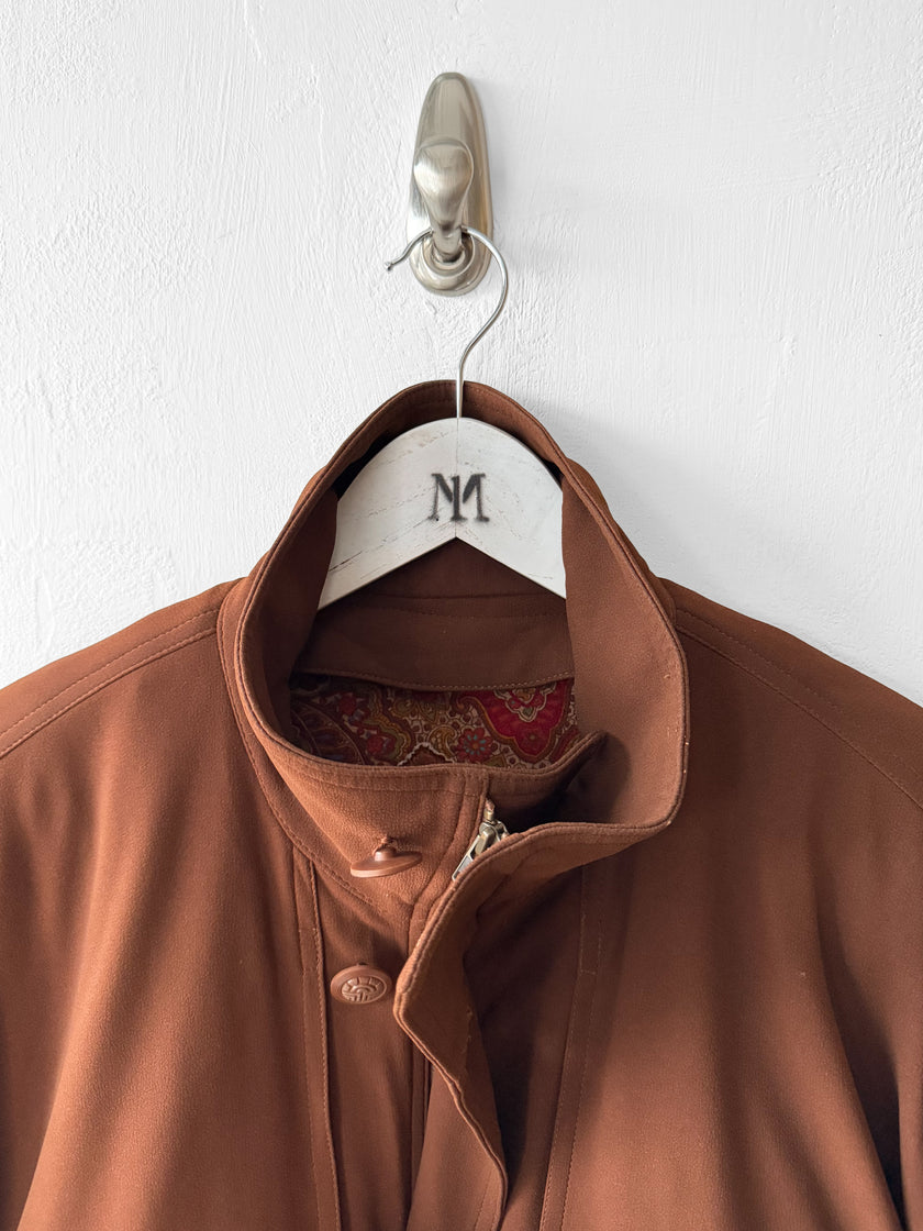 FRENCH LABEL - 1980s CROP FIT BOMBER JACKET