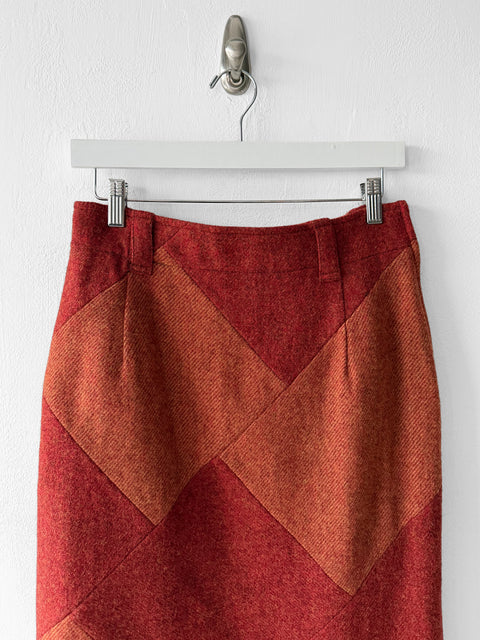 ISSEY MIYAKE HAI - 1980s WOOL MAXI SKIRT