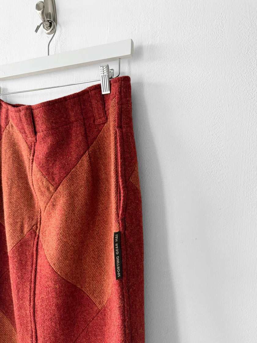 ISSEY MIYAKE HAI - 1980s WOOL MAXI SKIRT