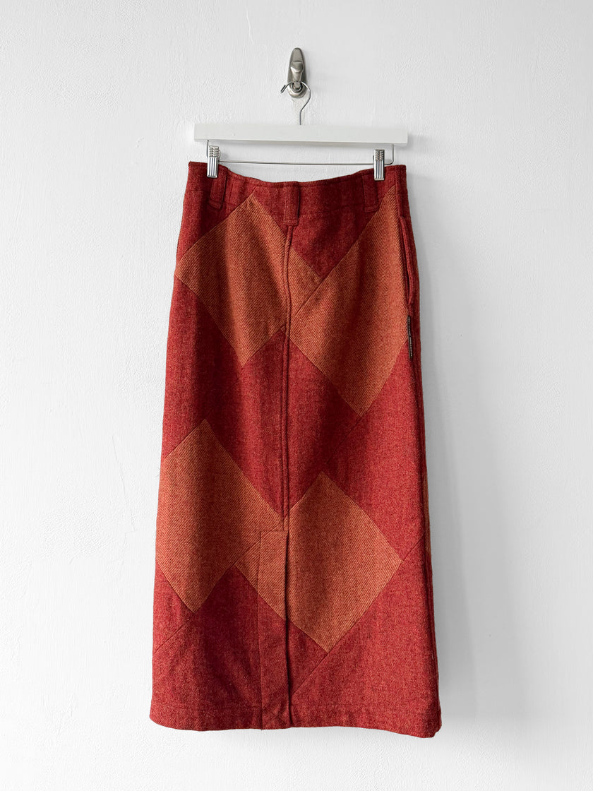ISSEY MIYAKE HAI - 1980s WOOL MAXI SKIRT