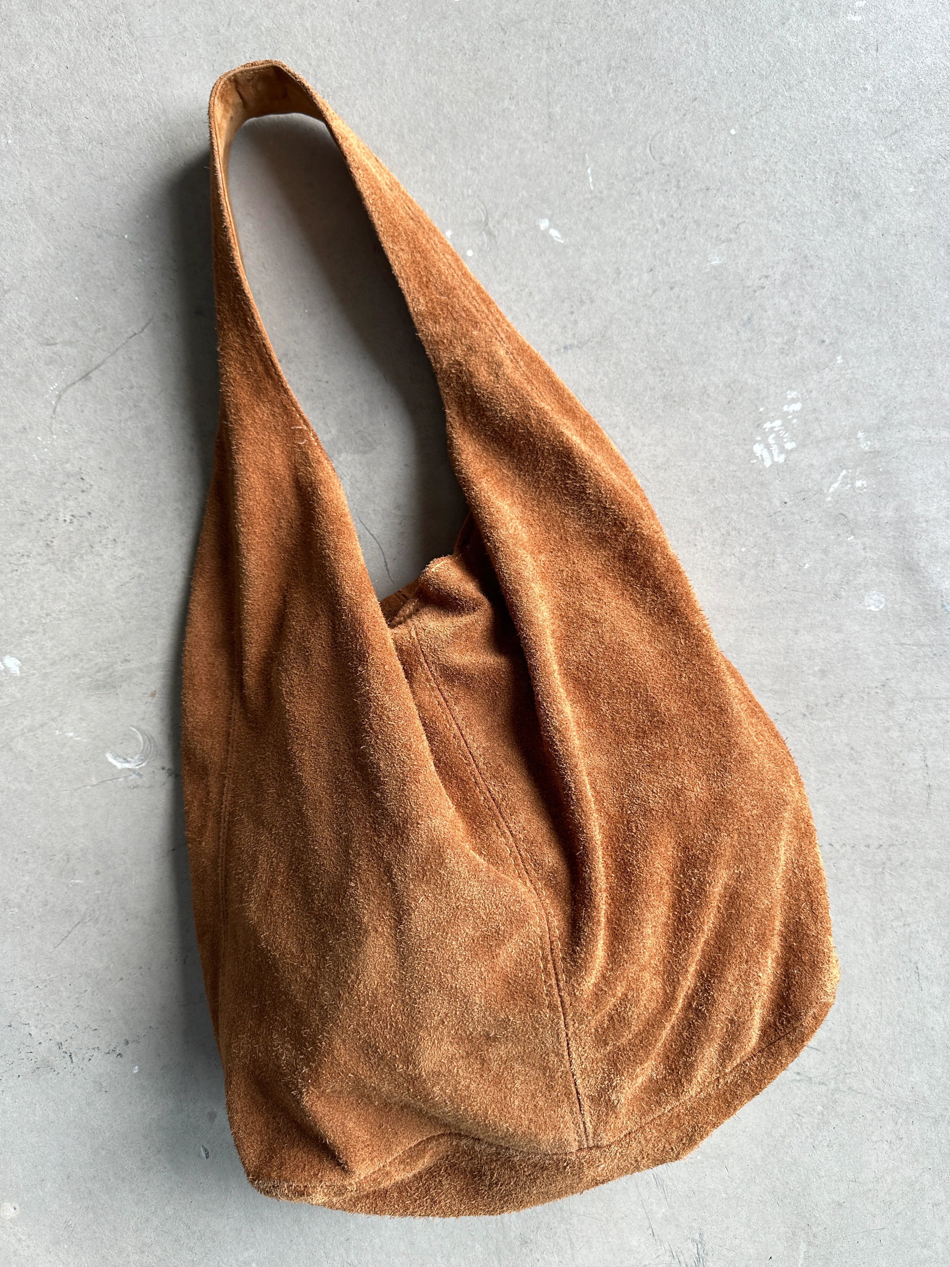 1970s SUEDE HOBO BAG