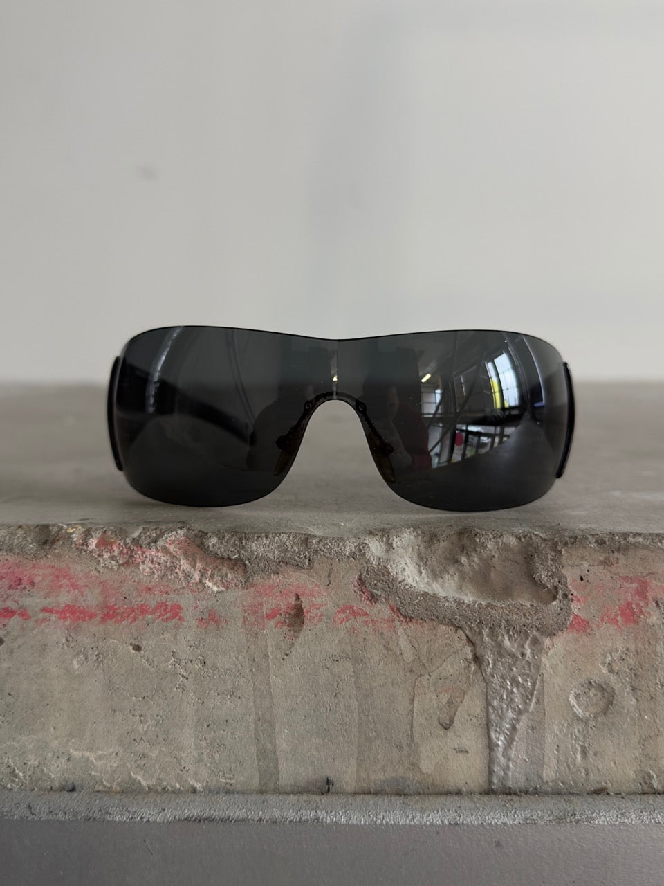 PRADA- 1990s SHIELD SUNGLASSES