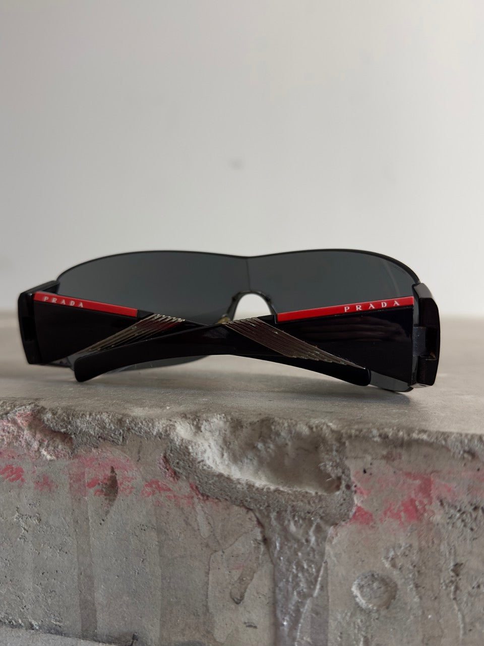 PRADA- 1990s SHIELD SUNGLASSES