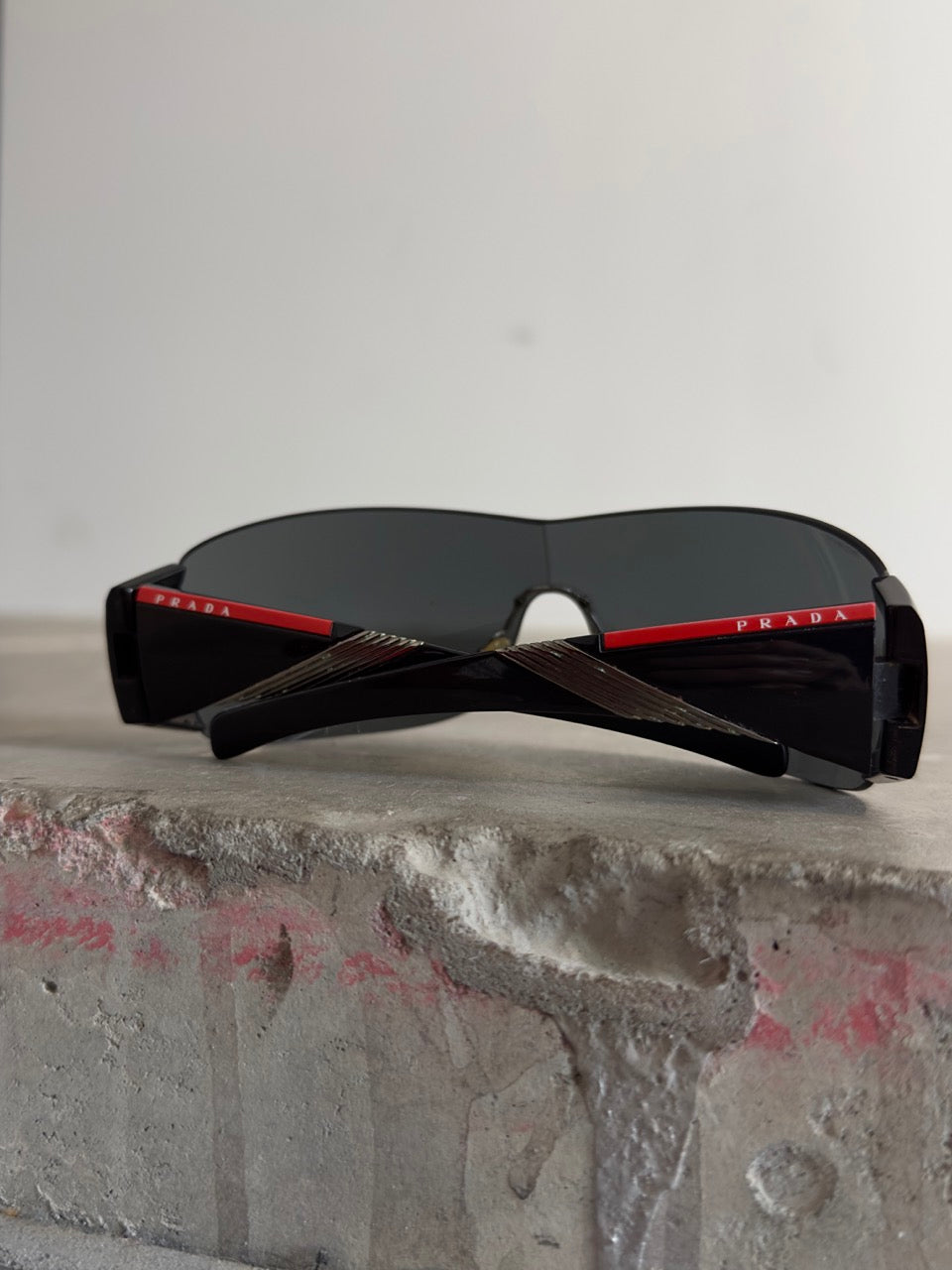 PRADA- 1990s SHIELD SUNGLASSES