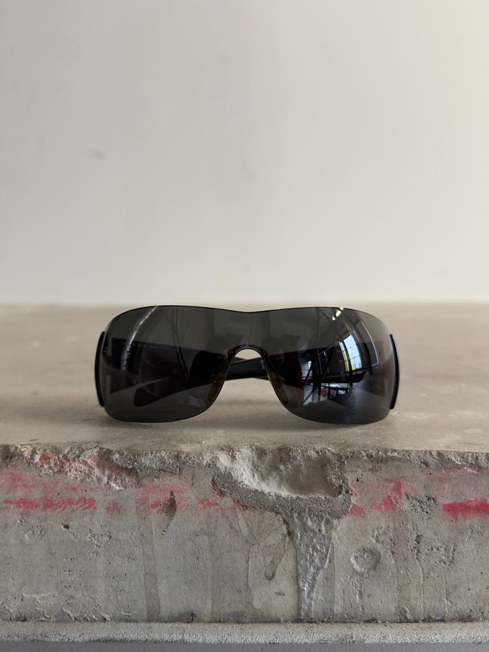 PRADA- 1990s SHIELD SUNGLASSES