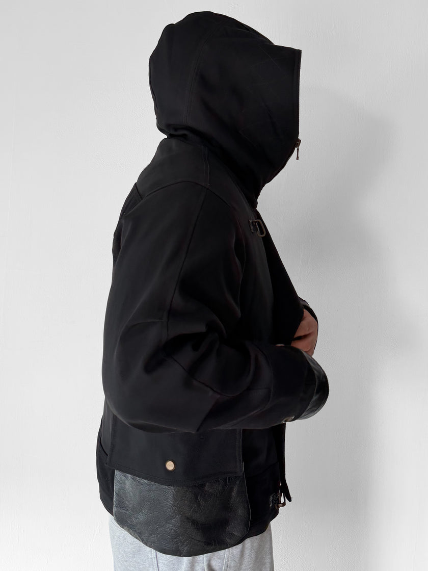 ITALIAN LABEL F/W 2005 TECHNICAL JACKET WITH OVERSIZED FUR COLLAR