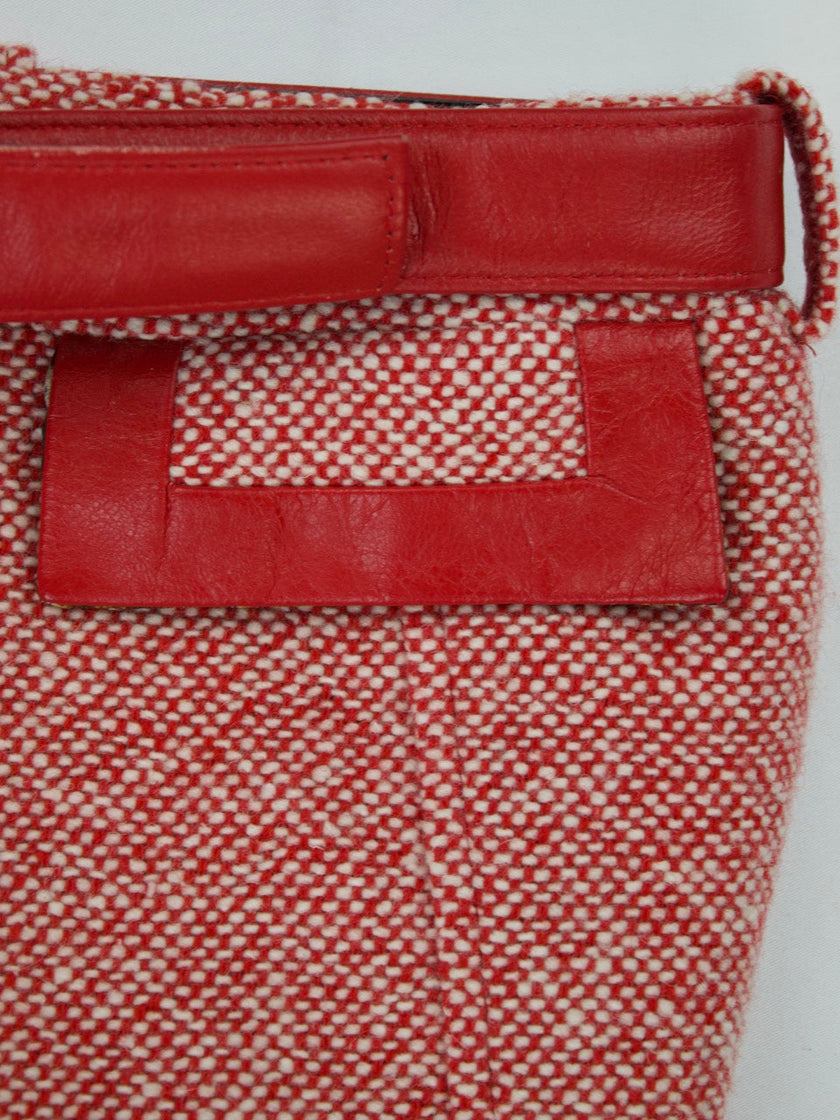 D&G -  TWEED SKIRT WITH LEATHER BELT