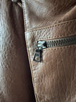 MARITHÉ & FRANÇOIS GIRBAUD X COMPAGNIE DES MONTAGNES & DES FORÊTS - 1980s ASYMMETRICAL FRONT LEATHER JACKET