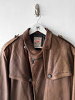 MARITHÉ & FRANÇOIS GIRBAUD X COMPAGNIE DES MONTAGNES & DES FORÊTS - 1980s ASYMMETRICAL FRONT LEATHER JACKET