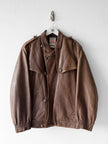 MARITHÉ & FRANÇOIS GIRBAUD X COMPAGNIE DES MONTAGNES & DES FORÊTS - 1980s ASYMMETRICAL FRONT LEATHER JACKET