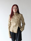 EMPORIO ARMANI - 2004 FUNNEL NECK LEATHER JACKET