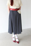 YOHJI YAMAMOTO Y's bis -  S/S 1996 POLKA DOTS FLARED MIDI SKIRT