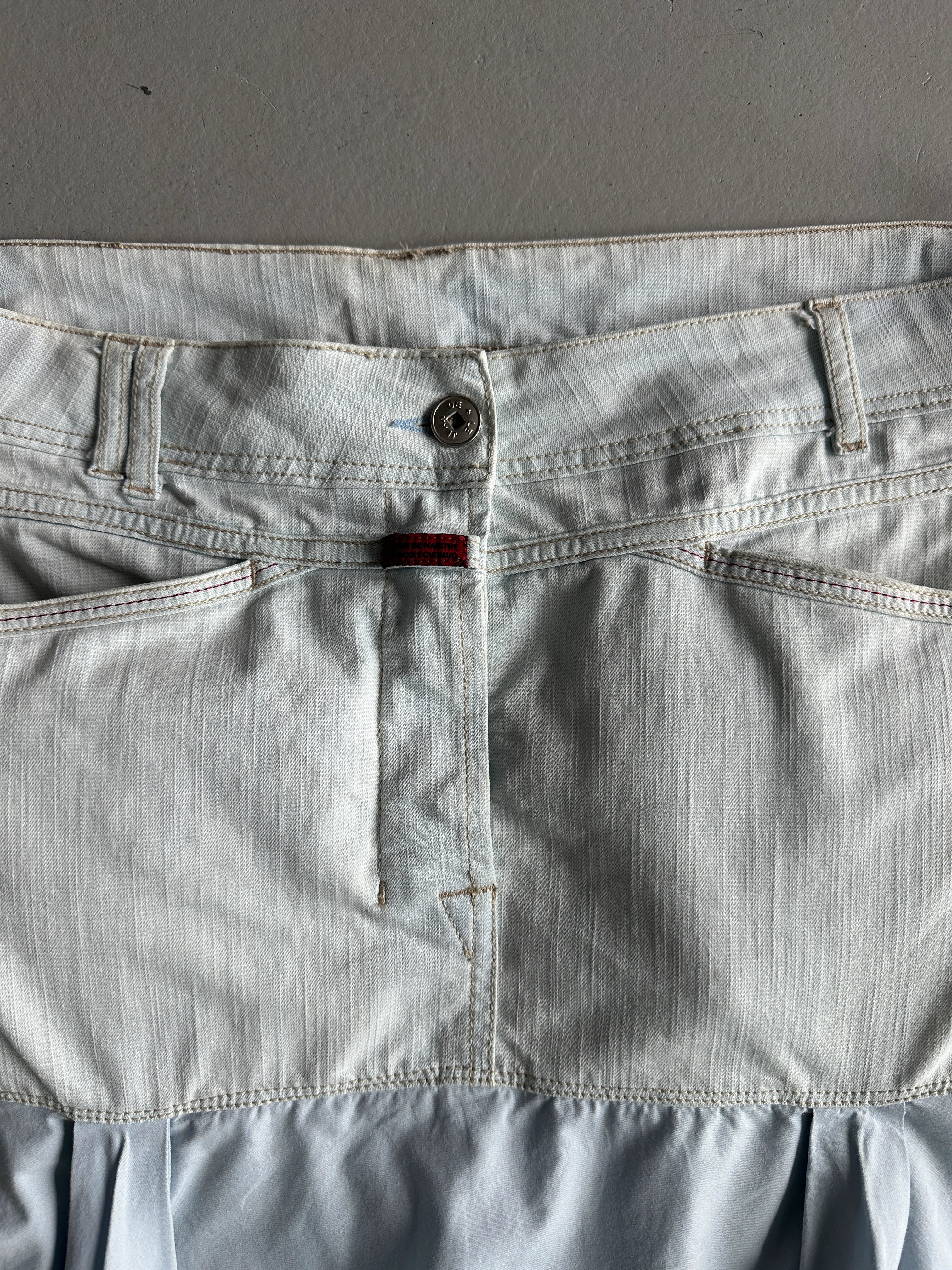 MARITHÉ + FRANÇOIS GIRBAUD - 2000s PANELED PLEATED SKIRT