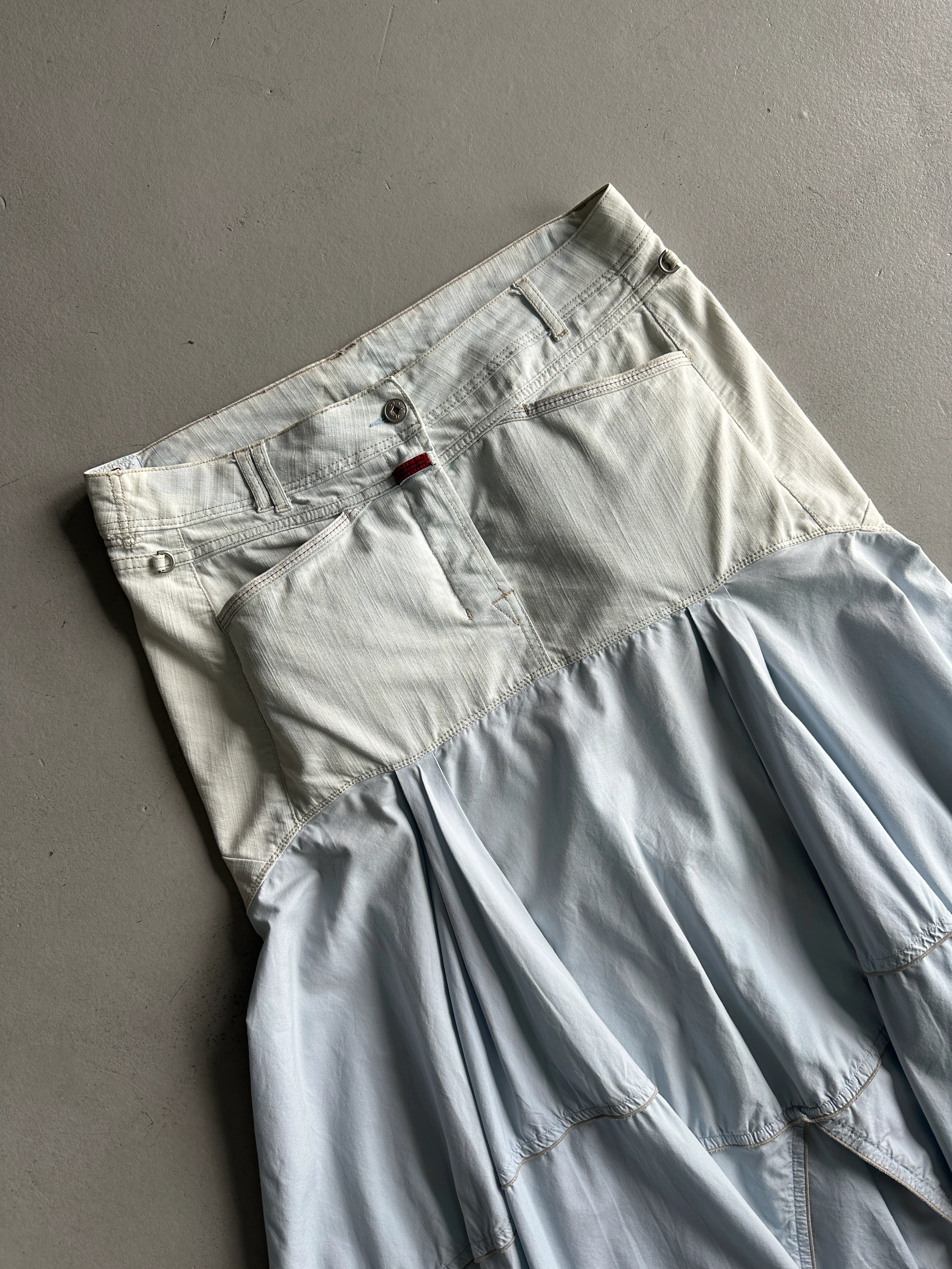 MARITHÉ + FRANÇOIS GIRBAUD - 2000s PANELED PLEATED SKIRT