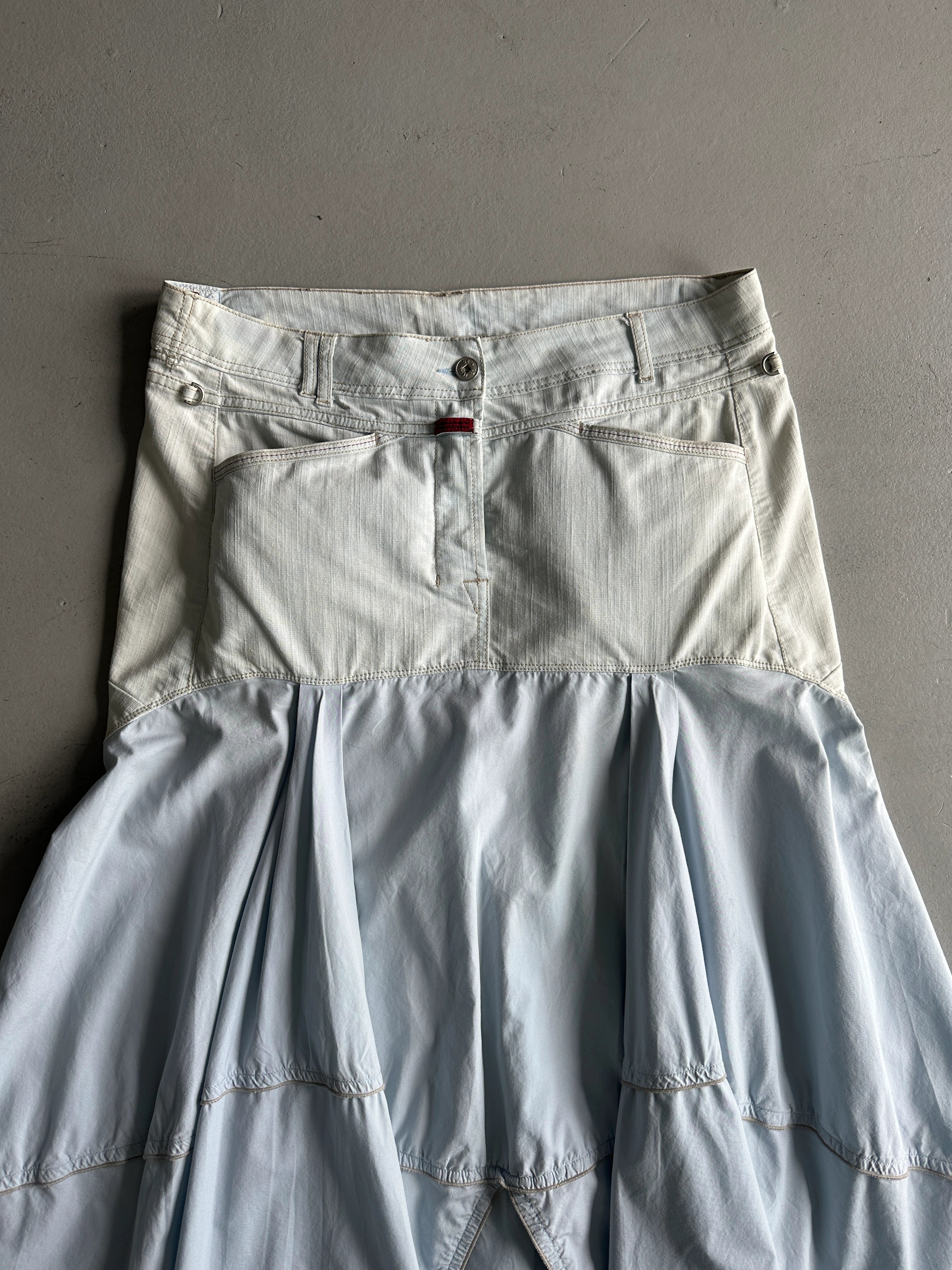 MARITHÉ + FRANÇOIS GIRBAUD - 2000s PANELED PLEATED SKIRT