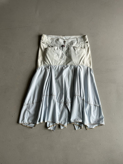 MARITHÉ + FRANÇOIS GIRBAUD - 2000s PANELED PLEATED SKIRT