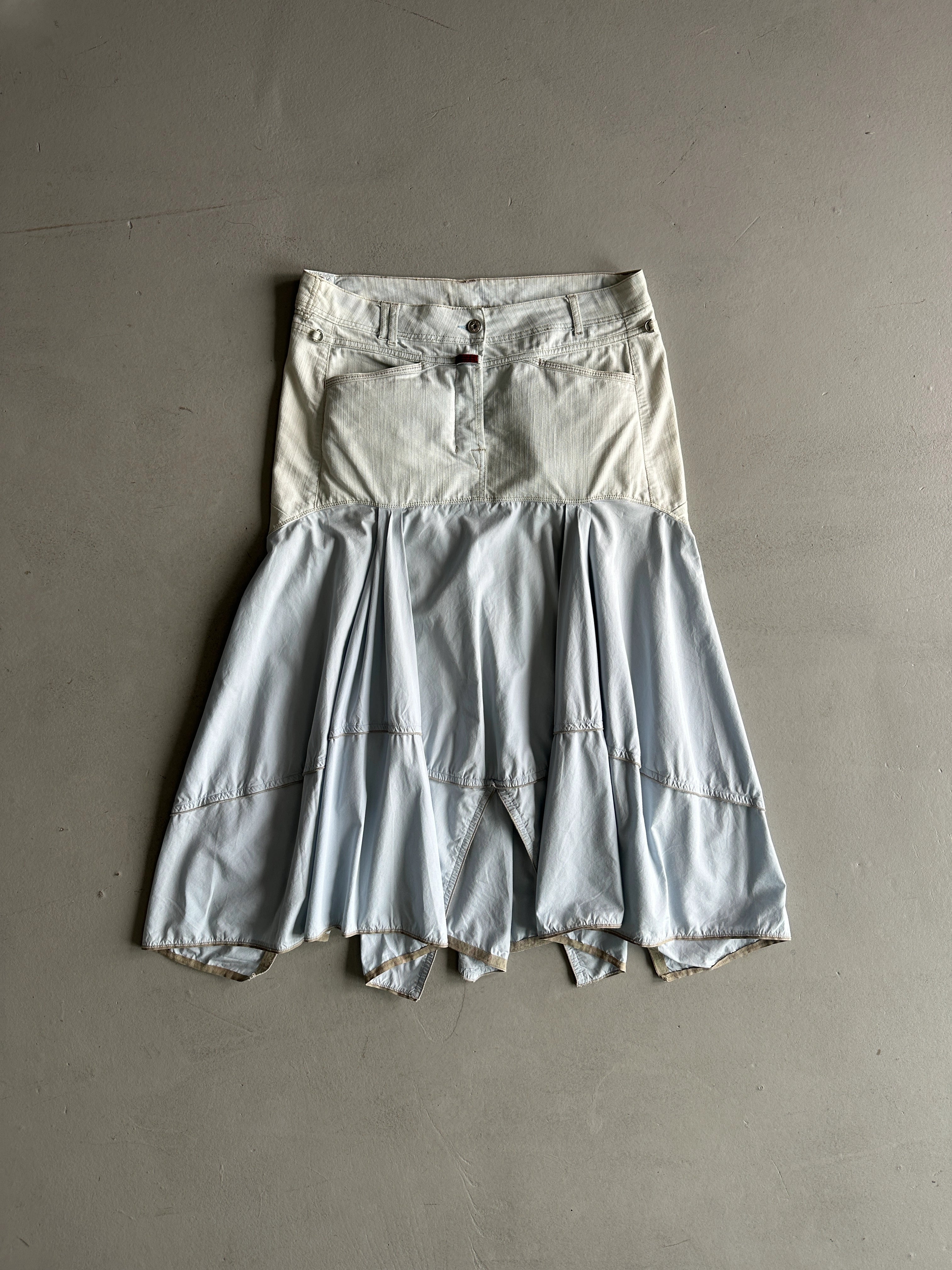 MARITHÉ + FRANÇOIS GIRBAUD - 2000s PANELED PLEATED SKIRT