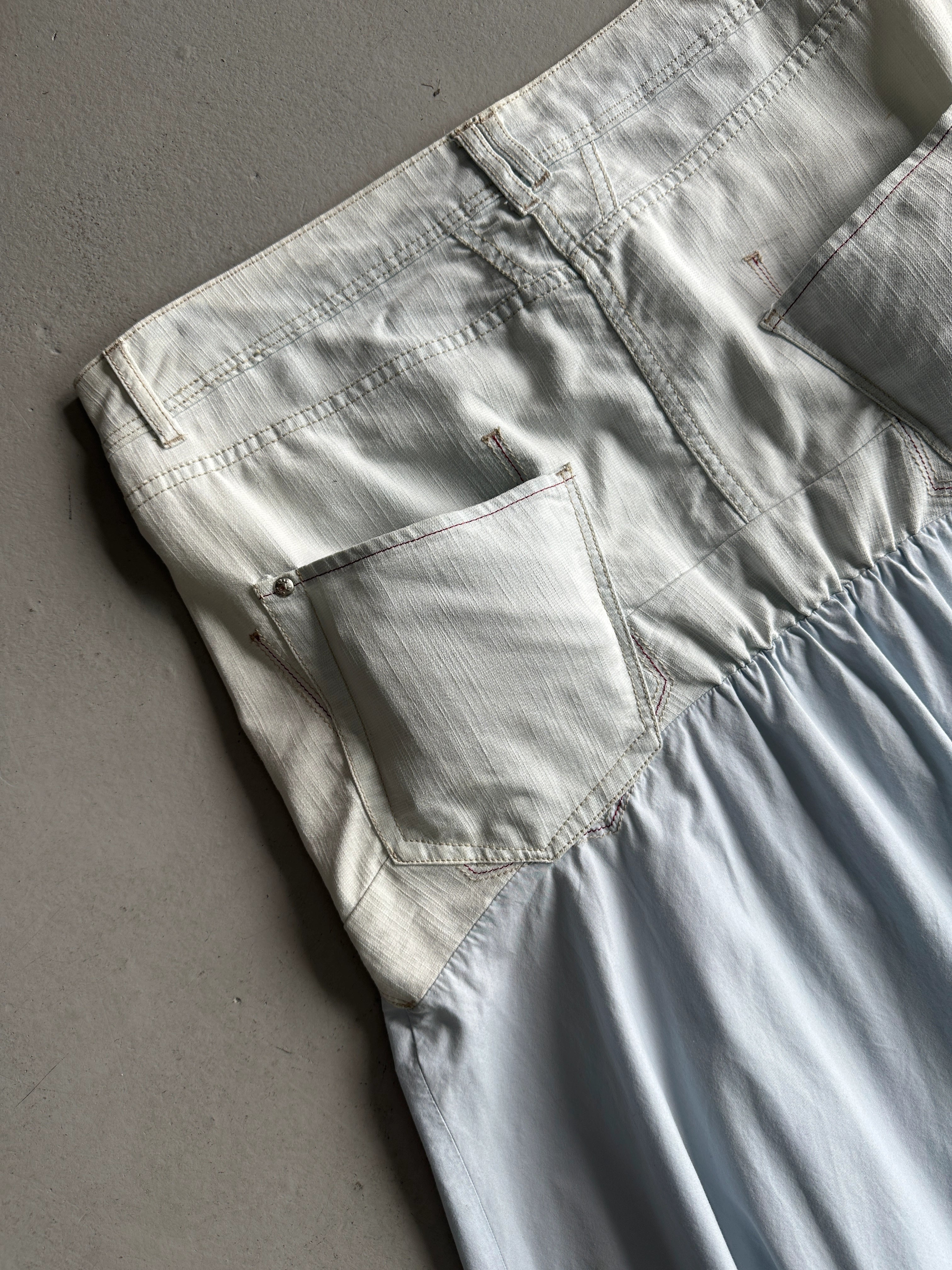 MARITHÉ + FRANÇOIS GIRBAUD - 2000s PANELED PLEATED SKIRT