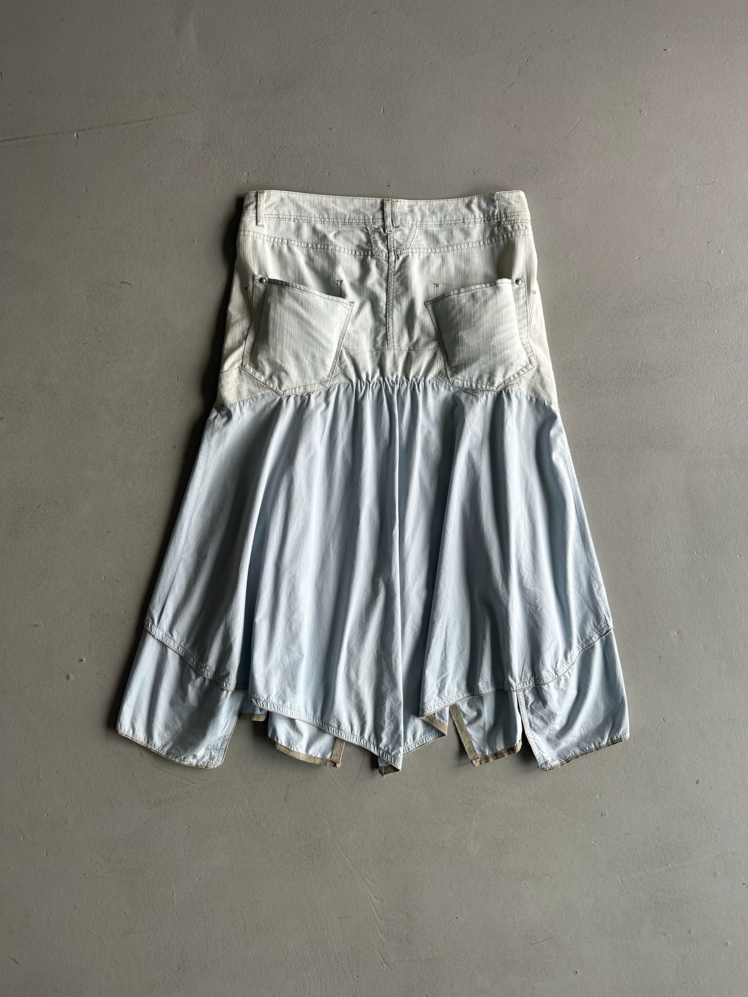 MARITHÉ + FRANÇOIS GIRBAUD - 2000s PANELED PLEATED SKIRT