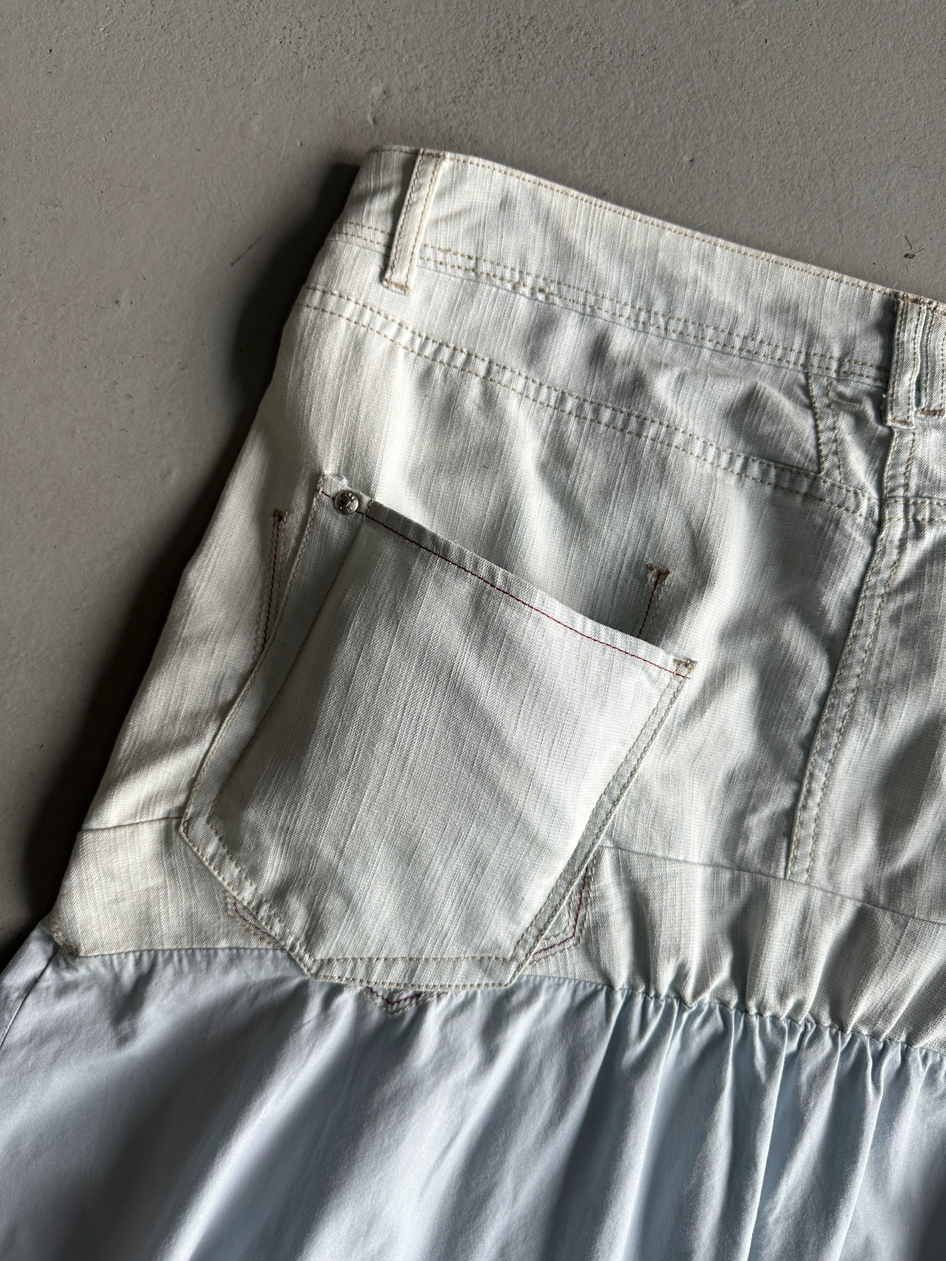 MARITHÉ + FRANÇOIS GIRBAUD - 2000s PANELED PLEATED SKIRT