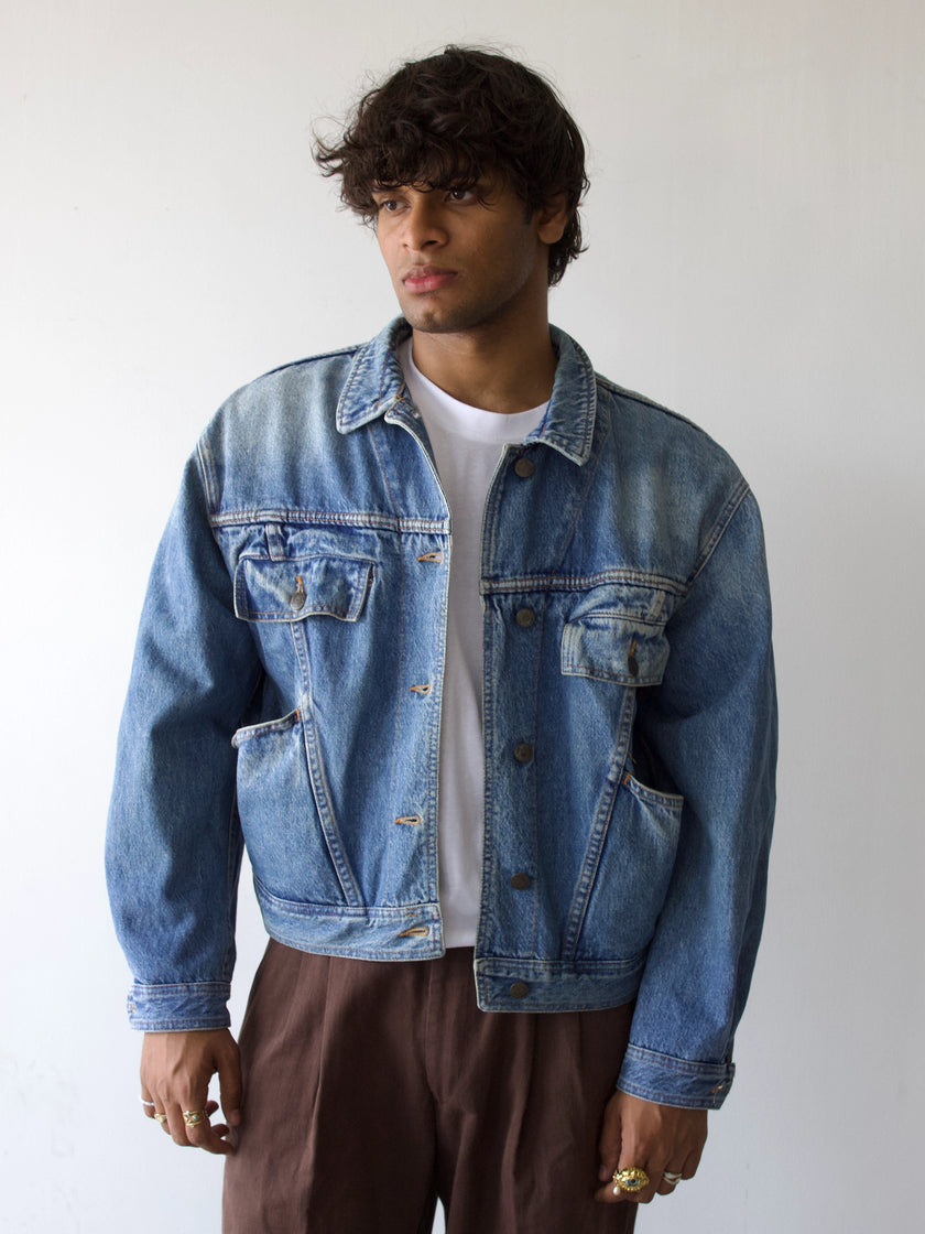 ARMANI JEANS - 1980s CROP FIT DENIM JACKET
