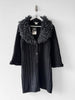 ISSEY MIYAKE - F/W 2002 CHUNKY KNIT CARDIGAN WITH OVERSIZED COLLAR