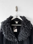 ISSEY MIYAKE - F/W 2002 CHUNKY KNIT CARDIGAN WITH OVERSIZED COLLAR