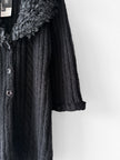 ISSEY MIYAKE - F/W 2002 CHUNKY KNIT CARDIGAN WITH OVERSIZED COLLAR
