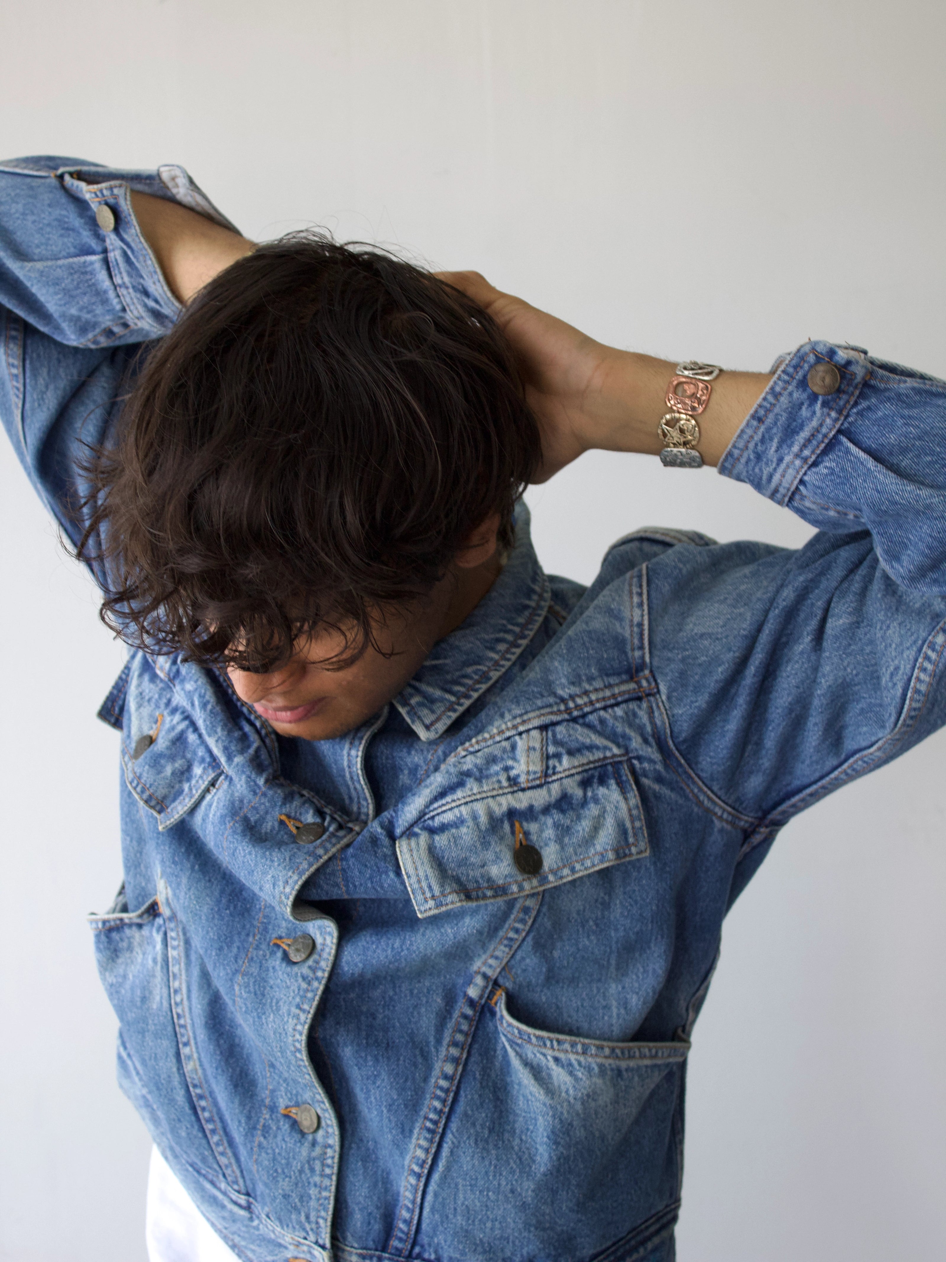 ARMANI JEANS - 1980s CROP FIT DENIM JACKET