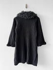 ISSEY MIYAKE - F/W 2002 CHUNKY KNIT CARDIGAN WITH OVERSIZED COLLAR