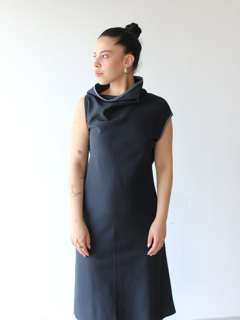 YOHJI YAMAMOTO WXYZ WORKSHOP - 1990s ASYMMETRICAL DRESS