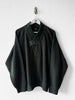 ITALIAN LABEL - 1980s DROPPED SHOULDERS KNIT JUMPER WITH CONTRASTING LEATHER DETAILS