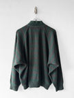 ITALIAN LABEL - 1980s DROPPED SHOULDERS KNIT JUMPER WITH CONTRASTING LEATHER DETAILS