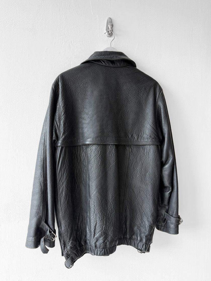 MARITHÉ & FRANÇOIS GIRBAUD X COMPAGNIE DES MONTAGNES & DES FORÊTS - 1980s LEATHER JACKET