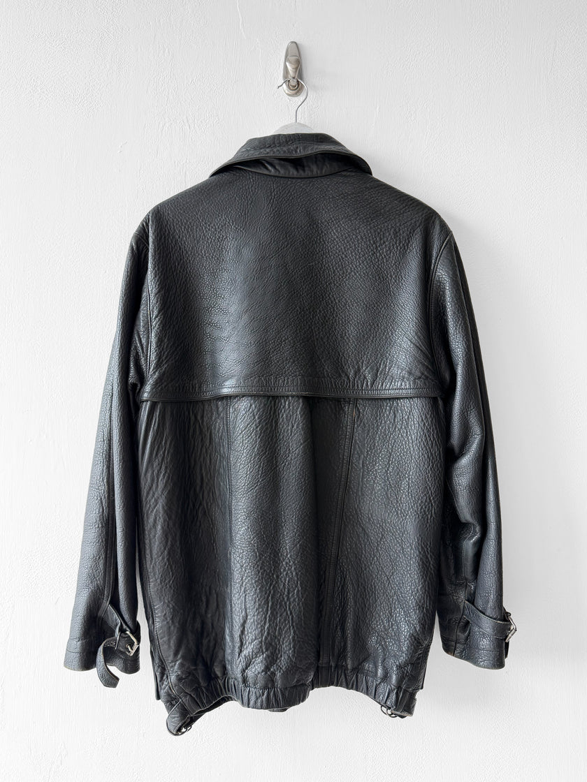 MARITHÉ & FRANÇOIS GIRBAUD X COMPAGNIE DES MONTAGNES & DES FORÊTS - 1980s LEATHER JACKET