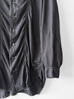 ISSEY MIYAKE - F/W 1994 RUCHED NYLON LONG SLEEVE SHIRT