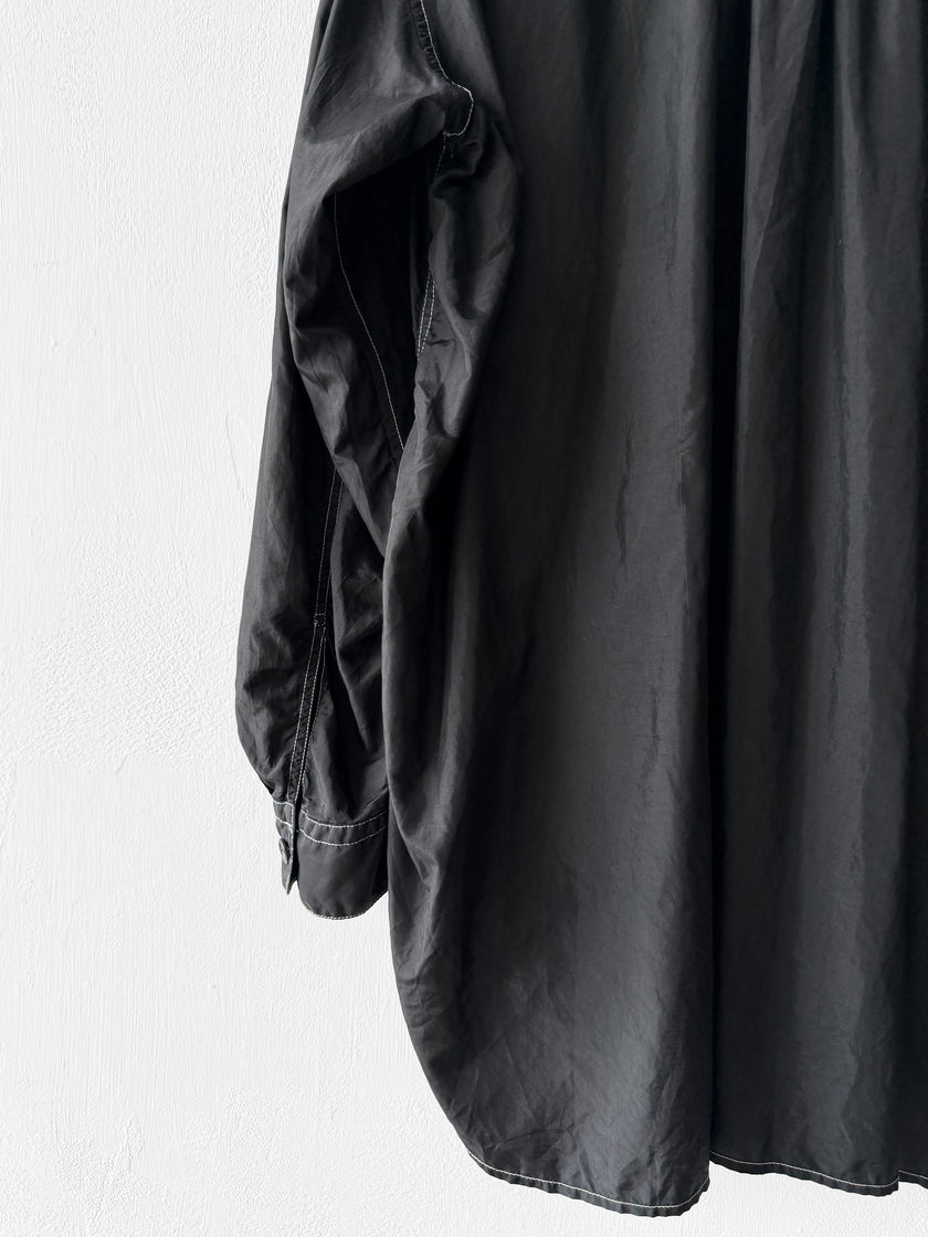 ISSEY MIYAKE - F/W 1994 RUCHED NYLON LONG SLEEVE SHIRT