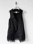 LIMI FEU - late 2000s VEST GILET WITH DETACHABLE TULLE HEM