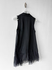 LIMI FEU - late 2000s VEST GILET WITH DETACHABLE TULLE HEM