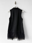 LIMI FEU - late 2000s VEST GILET WITH DETACHABLE TULLE HEM